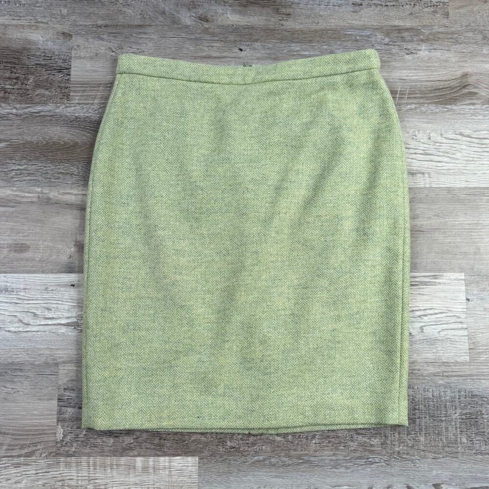 NWT Pure Collection Wool Herringbone Pencil Skirt British Tailoring Old Money 14